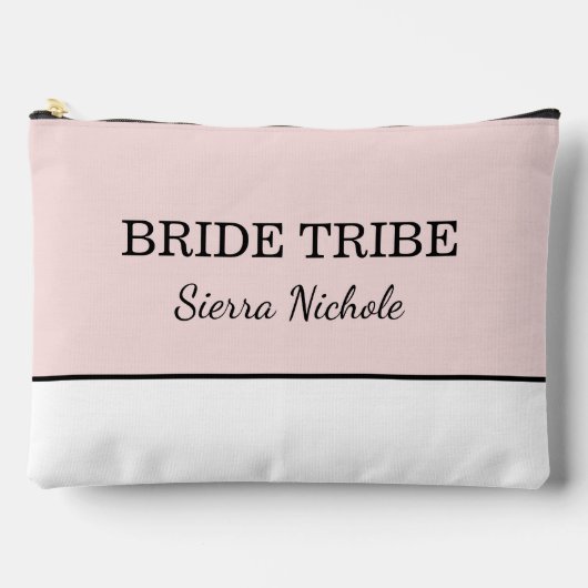 Modern Pink Blush Bride Tribe アクセサリーポーチ (正面)