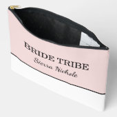Modern Pink Blush Bride Tribe アクセサリーポーチ (見開き)