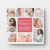 Modern Pink Blush First Mother's Day Photo フォトプラーク (正面)