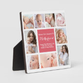 Modern Pink Blush First Mother's Day Photo フォトプラーク (正面)
