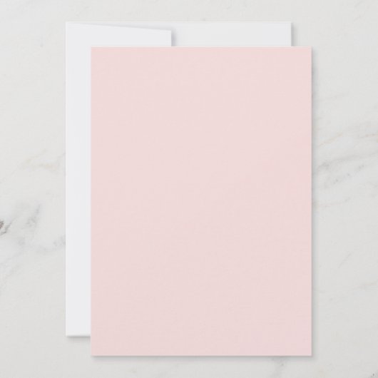 Modern Pink Blush Wedding Save The Date 招待状 (裏面)