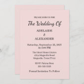 Modern Pink Blush Wedding Save The Date 招待状 (正面/裏面)