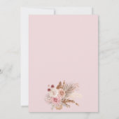 Modern Pink Boho Pumpkin Autumn Birthday Brunch  招待状 (裏面)