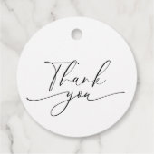 Modern Pink Bow Girl Baby Shower フェイバータグ (裏面)