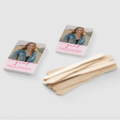 Modern Pink Bow Graduation Class of 2026 Photo ハンドファン (組立なし)