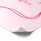 Modern Pink Bow Graduation Class of 2026 Photo  ポスター (角)