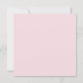 Modern Pink Bridal Shower Thank You Card 招待状 (裏面)