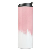 Modern Pink Brush strokes white Design タンブラー (回転左)