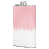 Modern Pink Brush strokes white Design フラスク (左)