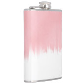 Modern Pink Brush strokes white Design フラスク (右)
