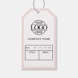 Modern Pink Business Logo Clothing Price Hang Tag ギフトタグ