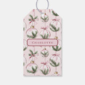 Modern Pink Christmas Ornament Gift Tag ギフトタグ (裏面)