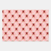 Modern Pink Christmas Wrapping Paper ラッピングペーパーシート (正面2)