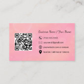 Modern Pink Cleaning Service Business Card 名刺 (裏面)