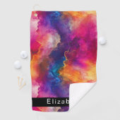 Modern Pink Color Fusion Personalized ゴルフタオル (インサイチュ)