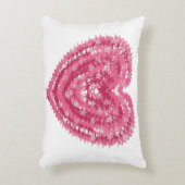 Modern Pink Confetti Heart | Valentine's Day Art アクセントクッション (正面(垂直))