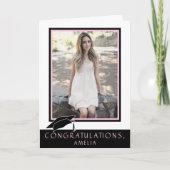 Modern Pink Congratulations Graduation Photo カード (正面)