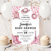 Modern Pink Cowgirl Baby Shower 招待状