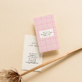 Modern Pink Cream Abstract Trendy Girly 名刺