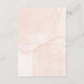 Modern Pink Cream Floral Wedding Enclosure Cards エンクロージャーカード (裏面)