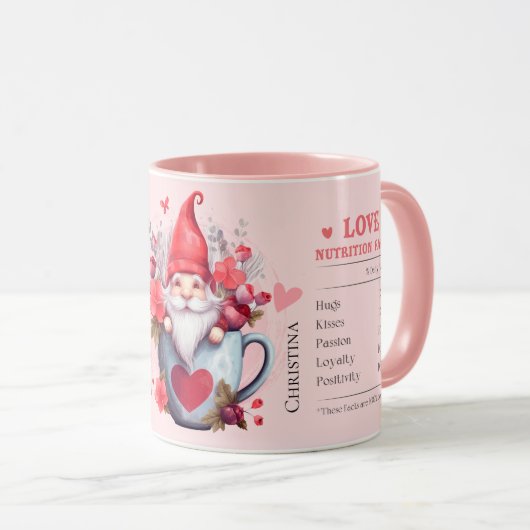 Modern Pink Cup of Love Ingredients Name  マグカップ (正面右)