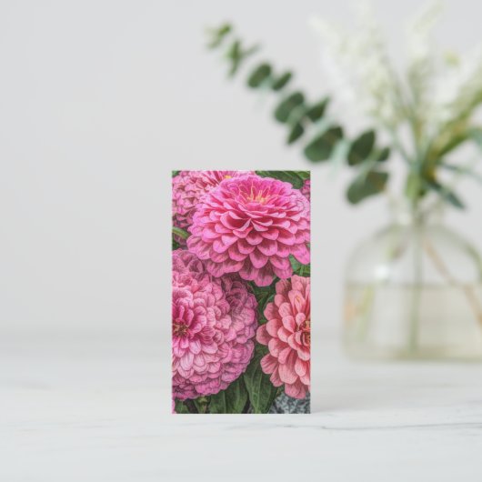 Modern Pink Dahlias 名刺 (スタンド正面)