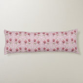 Modern Pink Flowers Body Pillow ボディピロー (裏面)