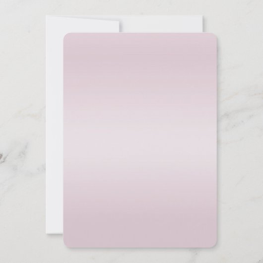 Modern Pink Flowers Bridal Shower Invitation 招待状 (裏面)