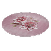Modern Pink Flowers Cutting Board カッティングボード (角)