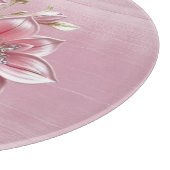 Modern Pink Flowers Cutting Board カッティングボード (角)