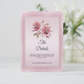 Modern Pink Flowers Detail Enclosure Card エンクロージャーカード (スタンド正面)