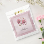 Modern Pink Flowers Favor Bag フェイバーバッグ (封をした状態)
