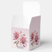 Modern Pink Flowers Favor Box フェイバーボックス (オープン)