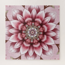 Modern Pink Flowers Jigsaw Puzzle ジグソーパズル
