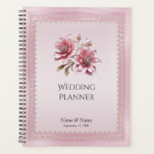 Modern Pink Flowers Planner プランナー手帳 (正面)