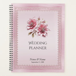 Modern Pink Flowers Planner プランナー手帳