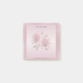 Modern Pink Flowers Post it Notes ポストイット (正面)