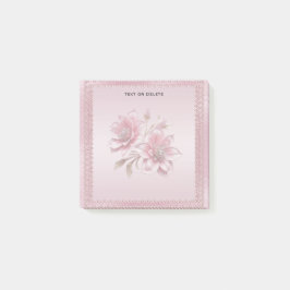 Modern Pink Flowers Post it Notes ポストイット