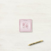 Modern Pink Flowers Post it Notes ポストイット (デスク上)