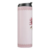 Modern Pink Flowers Thermal Tumbler タンブラー (回転左)