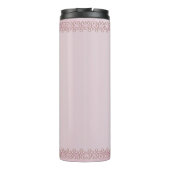 Modern Pink Flowers Thermal Tumbler タンブラー (裏面)