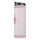 Modern Pink Flowers Thermal Tumbler タンブラー (回転右)