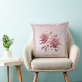 Modern Pink Flowers Throw Pillow クッション (椅子)