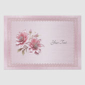 Modern Pink Flowers Tissue Paper 薄葉紙 (正面)