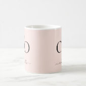 Modern Pink Future CEO Name | Girly Gift コーヒーマグカップ (中央)