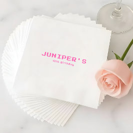 Modern Pink Gamer Girl Birthday Party スタンダードカクテルナプキン