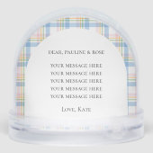 Modern Pink Gingham Christmas Photo  (裏面)