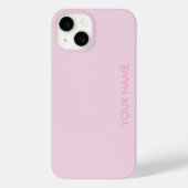Modern Pink Girly Initial Minimal Monogram Case Case-Mate iPhoneケース (裏面)
