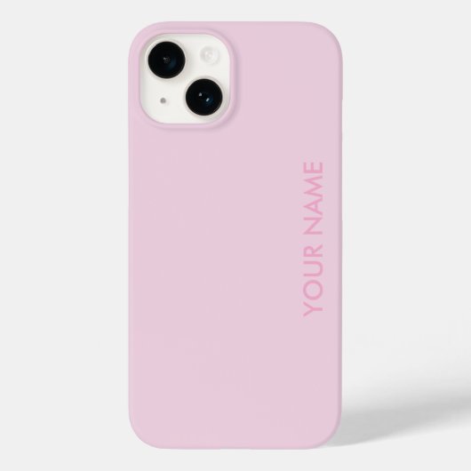 Modern Pink Girly Initial Minimal Monogram Case Case-Mate iPhoneケース (裏面)