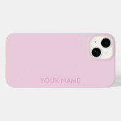 Modern Pink Girly Initial Minimal Monogram Case Case-Mate iPhoneケース (裏面 (横))